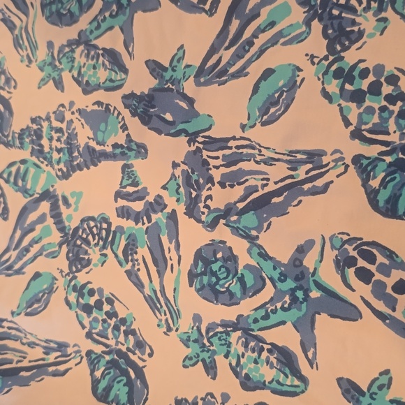 Lilly Pulitzer Girls Kids Swim Set - Blue Patterned shells size girl 6 - Picture 5 of 8